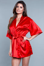 Load image into Gallery viewer, Be Wicked Home Alone Sexy Satin Wrap Robe