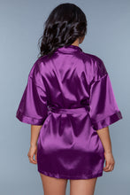 Load image into Gallery viewer, Be Wicked Home Alone Sexy Satin Wrap Robe