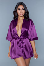 Load image into Gallery viewer, Be Wicked Home Alone Sexy Satin Wrap Robe