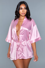 Load image into Gallery viewer, Be Wicked Home Alone Sexy Satin Wrap Robe