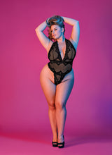 Load image into Gallery viewer, Magic Silk Deep Plunge Halter Teddy