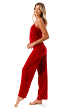 Load image into Gallery viewer, Famous Maker Ruby Velour 2 Pc. Pajama Lounge Set