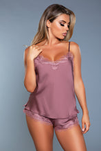 Load image into Gallery viewer, Bambi Silky Satin 2 Piece Luxe Cami Top / Tap Pant Sleep Set
